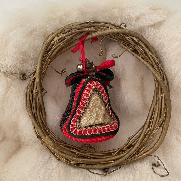 Two Vintage Grapevine Wreath Ornaments - Picture 3 of 5